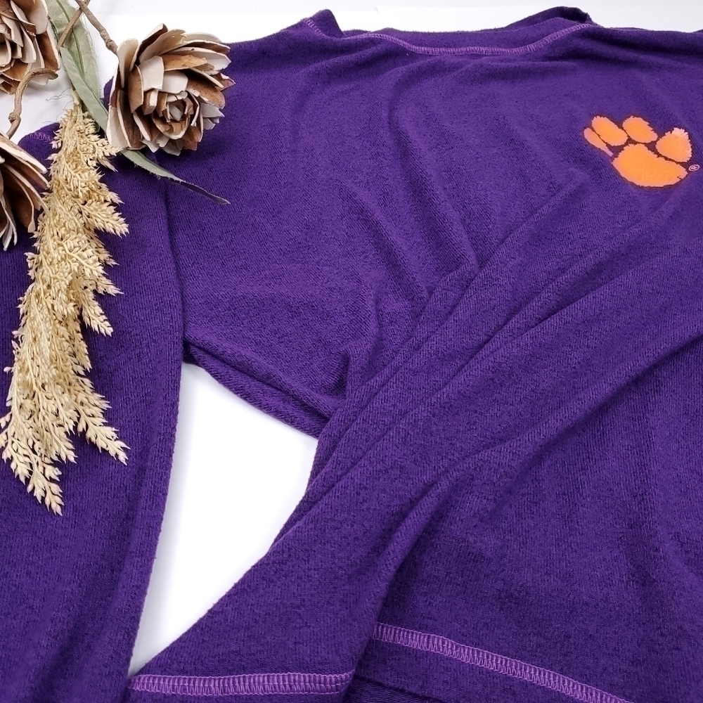 Clemson Tigers Women Oversized Pajama Feel Top XS - Picture 7 of 8